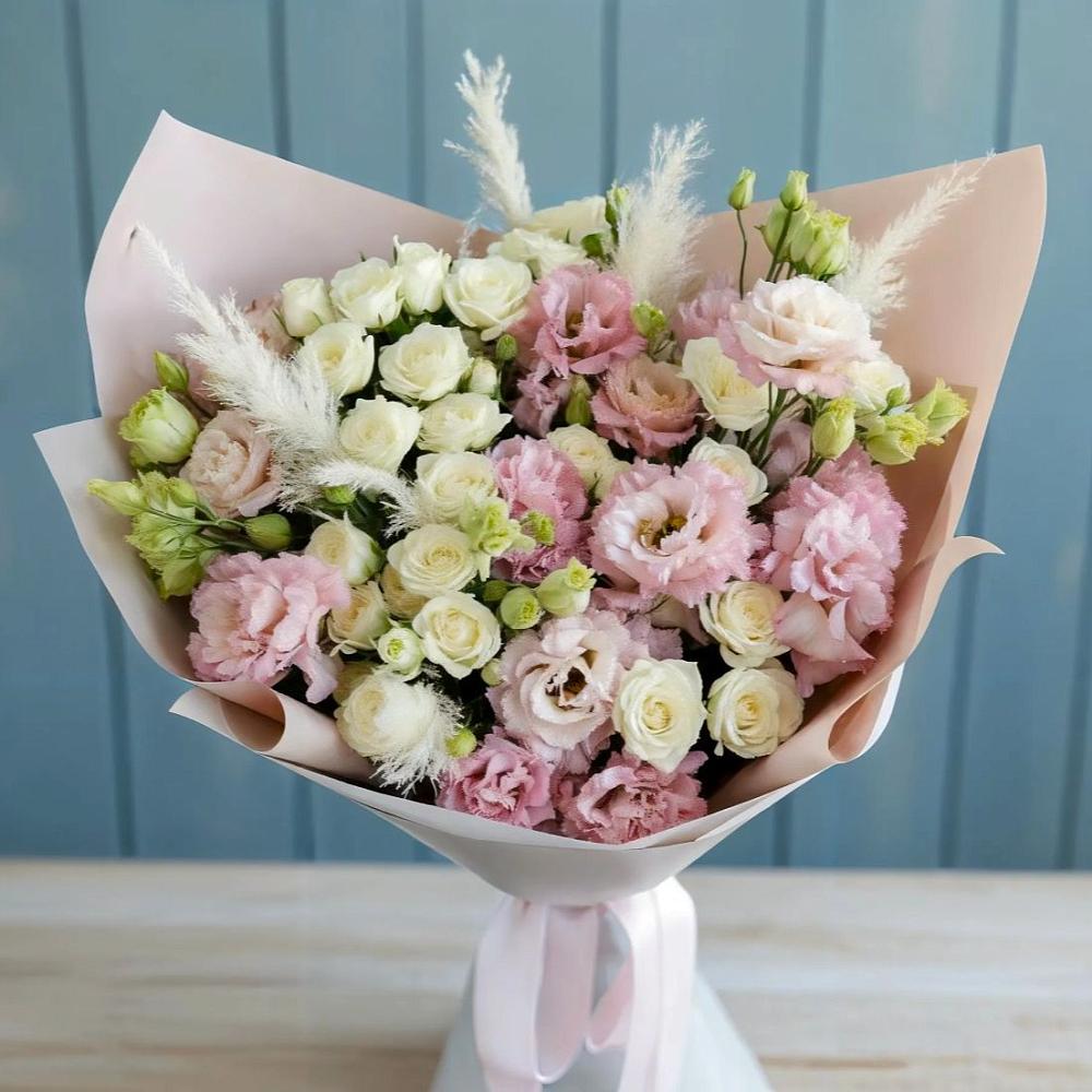 Букет цветов из: Альстромерии и Розы в Ащерино