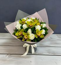 Букет цветов из:  Орхидеи и Розы в Ащерино