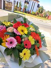 Букет цветов из:  Герберы #REPLACE_PRED# Ащерино