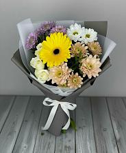 Букет цветов из:  Розы, Герберы и Хризантемы в Ащерино