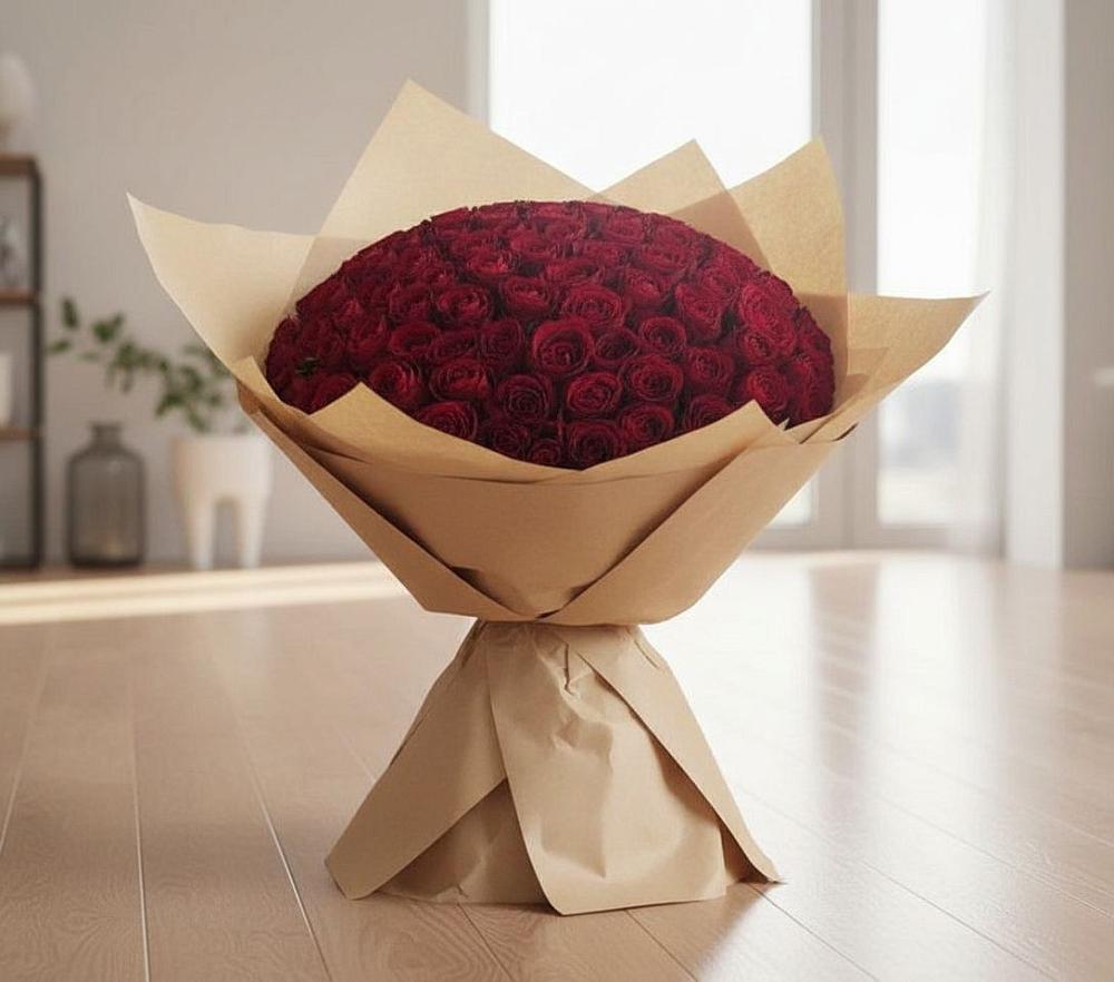 Букет 101 Красная роза в Ащерино