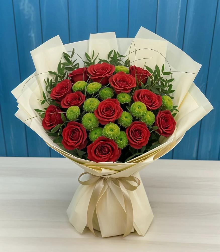 Букет цветов из: Розы и Хризантемы в Ащерино