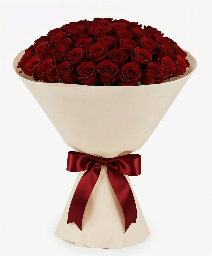 Букет 101 Бордовая роза Блэк Бакарра в Ащерино