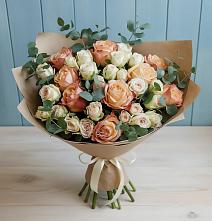 Букет цветов из:  Альстромерии и Розы в Ащерино
